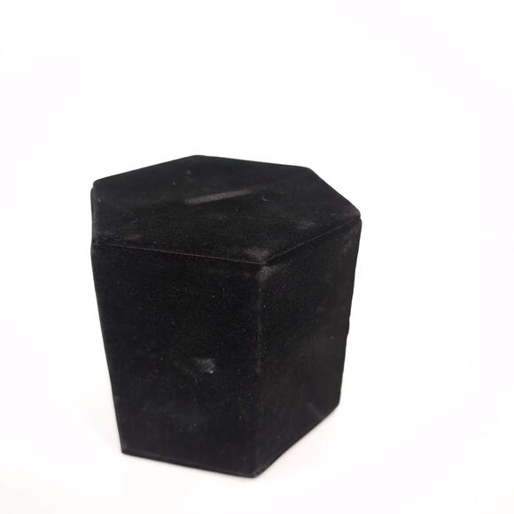 Black Velvet Hexagon Jewelry Display Ring Earrings Pendant Necklace Riser  - GUC - Picture 12 of 12